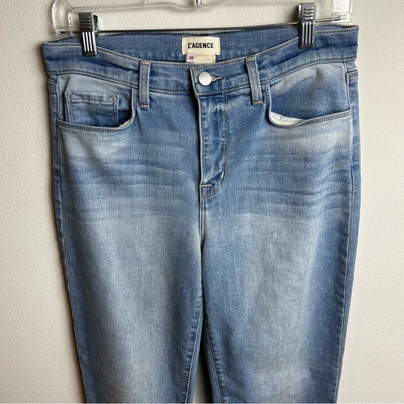 L'AGENCE Alexia High Rise Crop Cigarette Jeans in Melrose Wash size: 28 - Picture 3 of 9